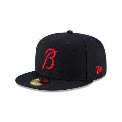 Sapca New Era Atlanta Braves MLB Ligature 59FIFTY Fitted - Albastri